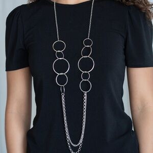 Ring In The Radiance - Silver Necklace - Vintage Paparazzi Accessories